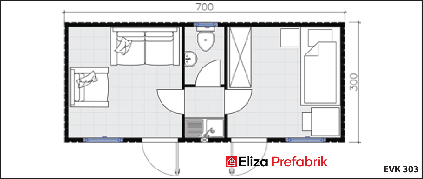 21 M2 Konteyner EVK303